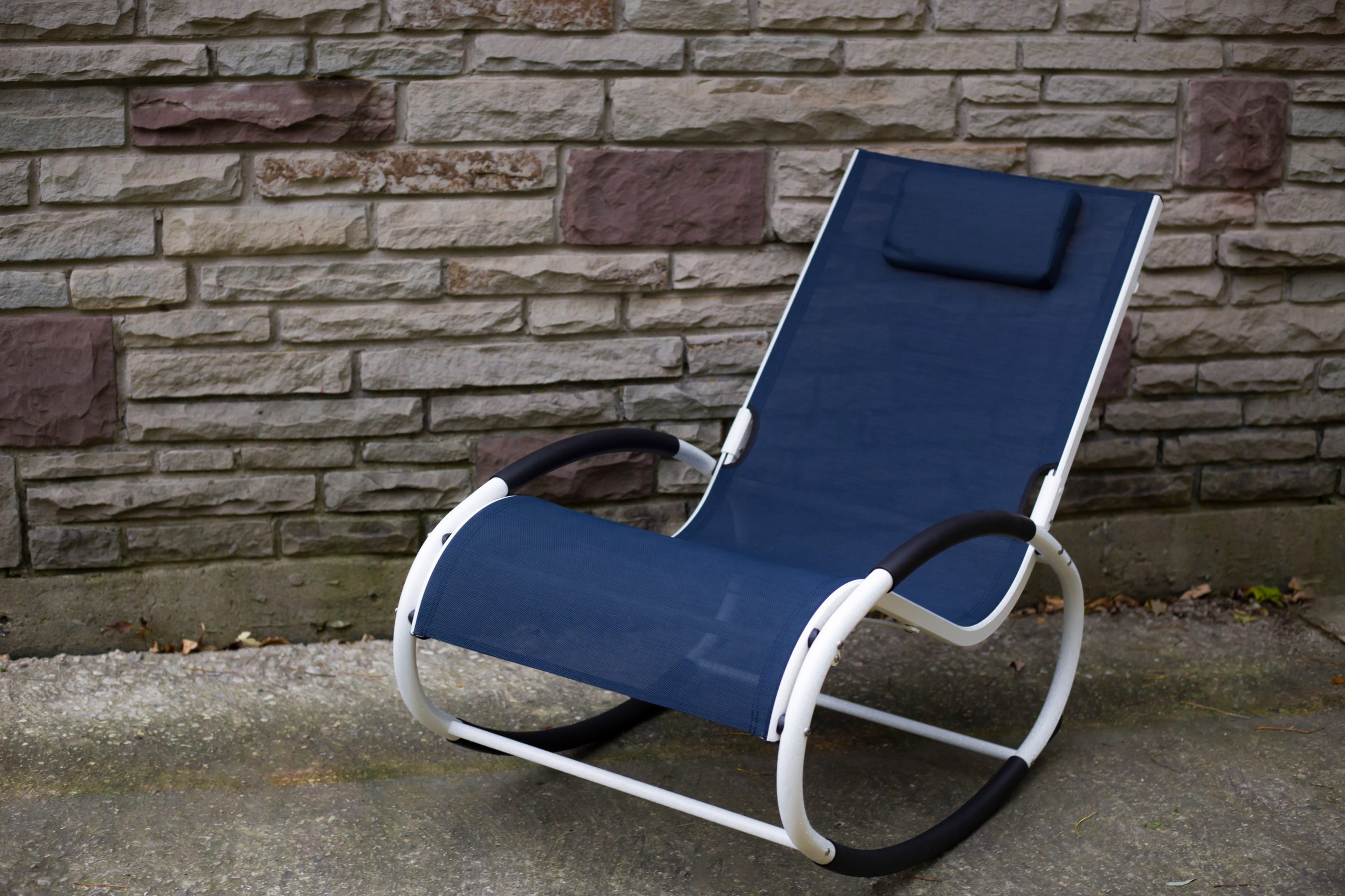 Wave Rocker - Aluminium - Navy on Matte White - Sleepy Hammock