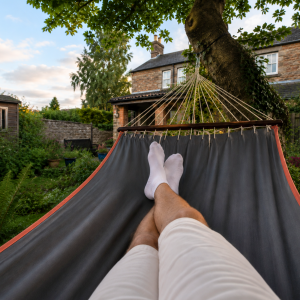 American Dream Grey Hammock with Spreader Bar - Image 7
