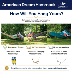 American Dream Grey Hammock with Spreader Bar - Image 5